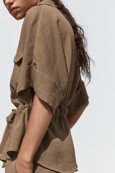 SAFARI SHIRT - Brown by Zara - Image 3