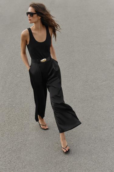 COMBINED JUMPSUIT WITH BELT - Black by Zara