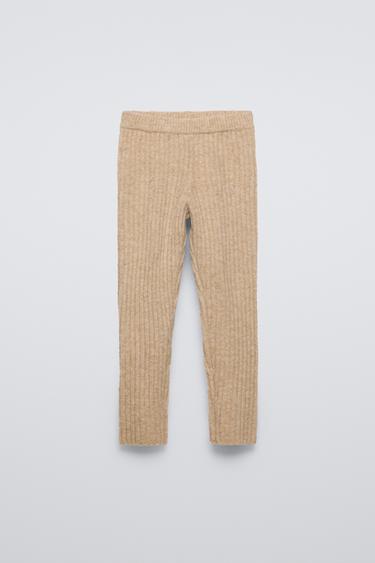 LEGGING CANALÉ TACTO SUAVE - Tostado de Zara