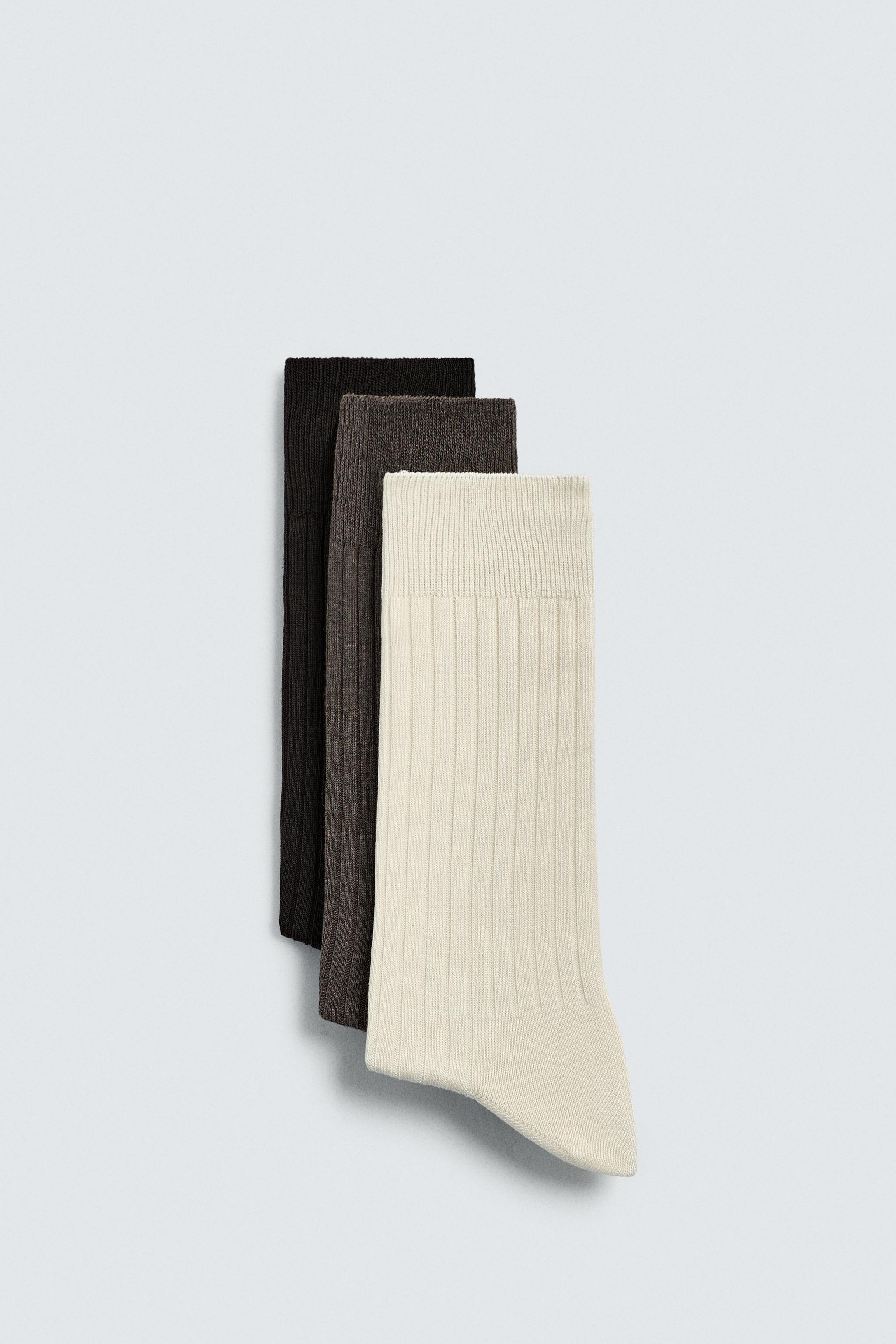 THREE-PACK OF RIBBED SOCKS