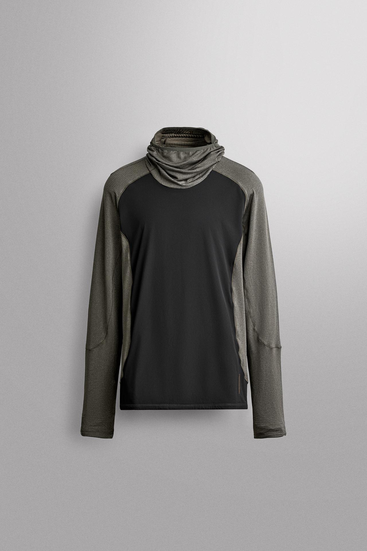 COMBINED TECHNICAL SWEATSHIRT — Gray green