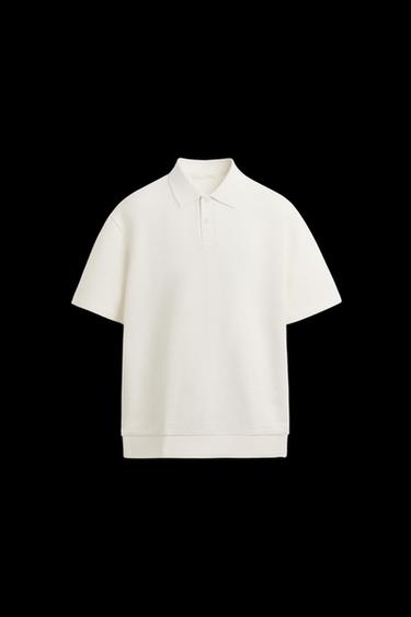 POLO ESTRUCTURA JACQUARD - Blanco roto de Zara - Imagen 0