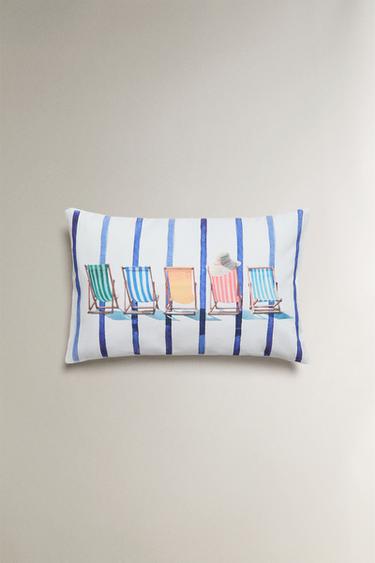 SUN LOUNGER CUSHION COVER - Blue by Zara - Image 0