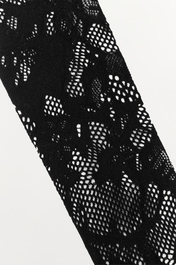 GANTS SANS COUTURES EN DENTELLE - Noir de Zara - Image 4