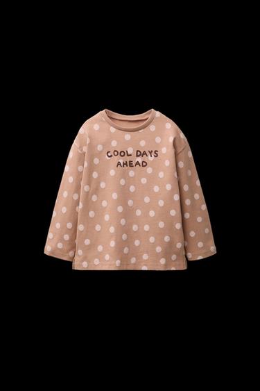 T-SHIRT MIT PRINT UND SCHRIFTZUG - Hellrosa  von Zara - Bild 0