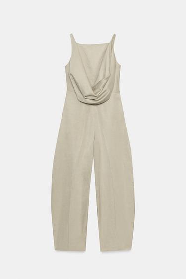 ZW COLLECTION JUMPSUIT WITH OPEN BACK - Beige by Zara - Image 7