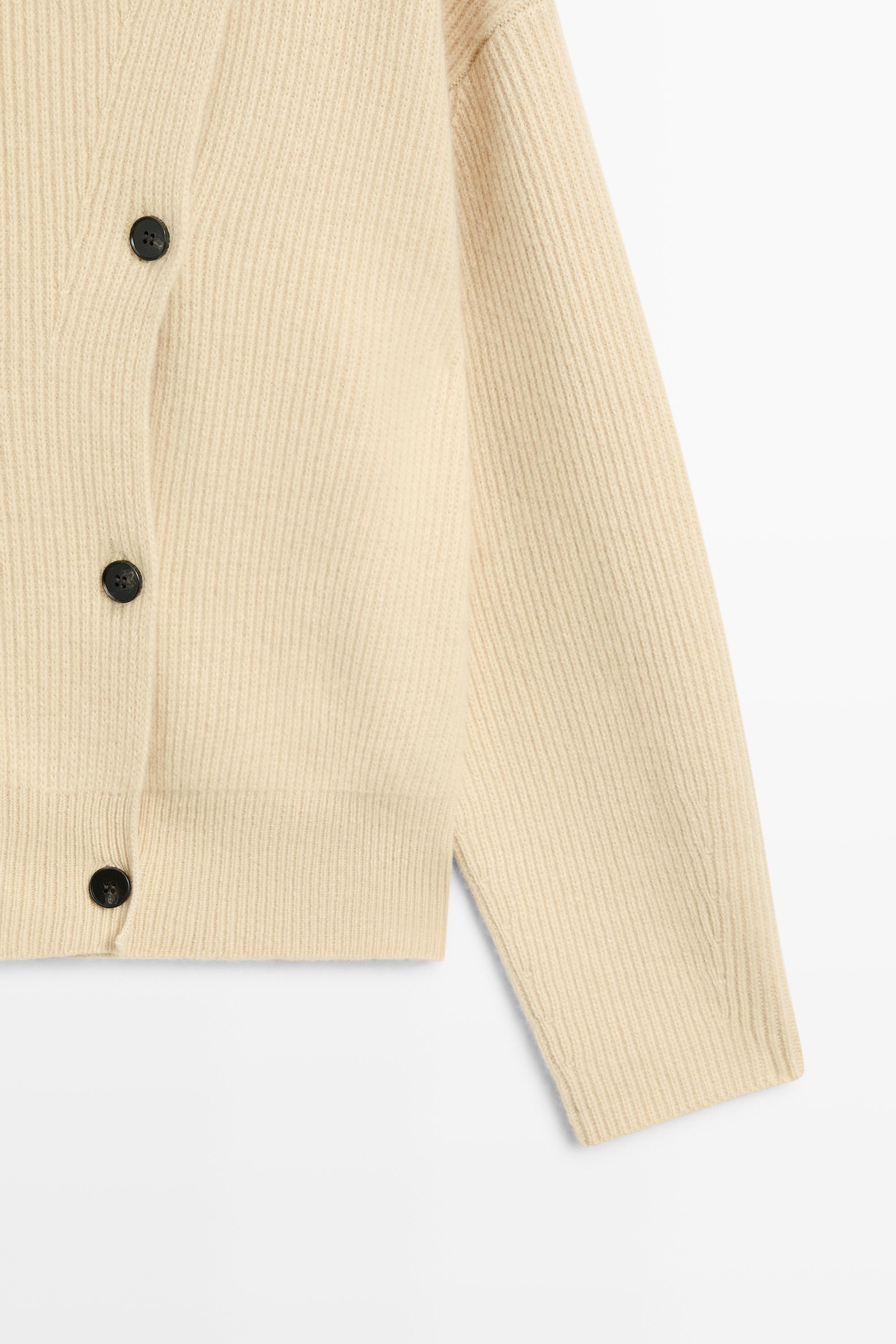 Cashmere blend button detail cardigan