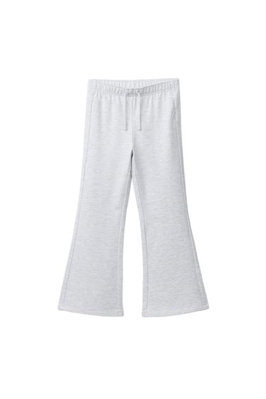 بنطلون فلير من الفرو - رمادي فيجوريه الخاص بـ Zara