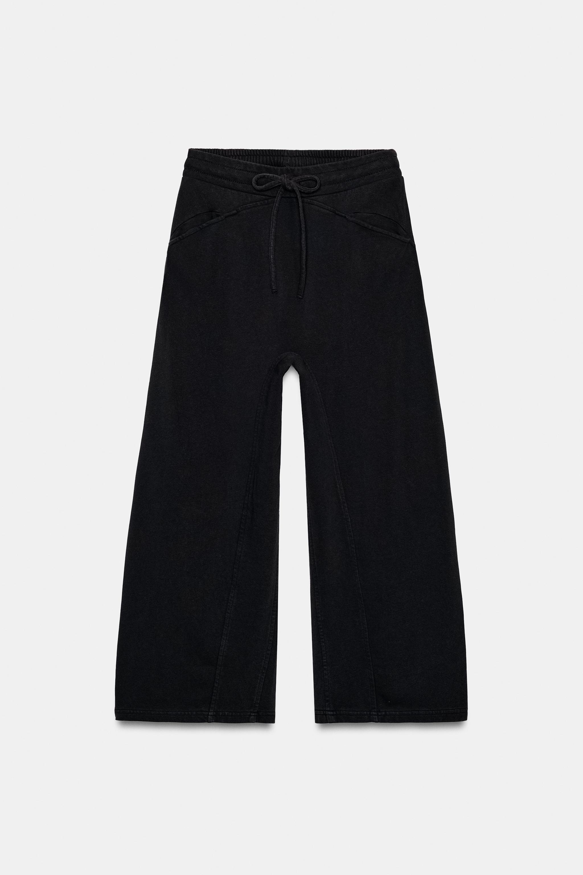 WASHED EFFECT FLEECE PANTS