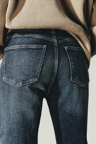 JEAN TRF COURT ÉVASÉ TAILLE HAUTE - Bleu marine de Zara