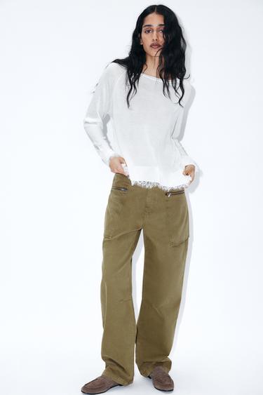 LACE KNIT JUMPER - White by Zara - Image 0