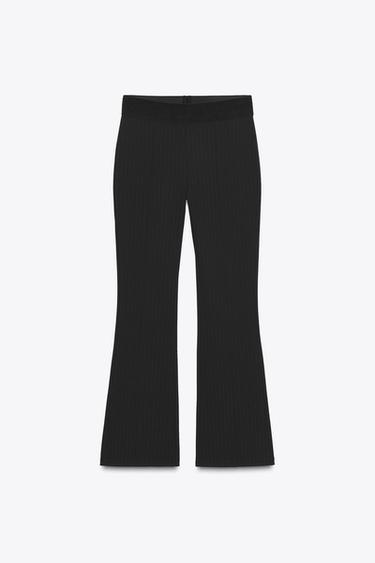 LEGGINGS MINI FLARE RAYAS - Negro de Zara