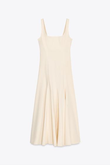فستان ميدي ZW COLLECTION - خَام الخاص بـ Zara