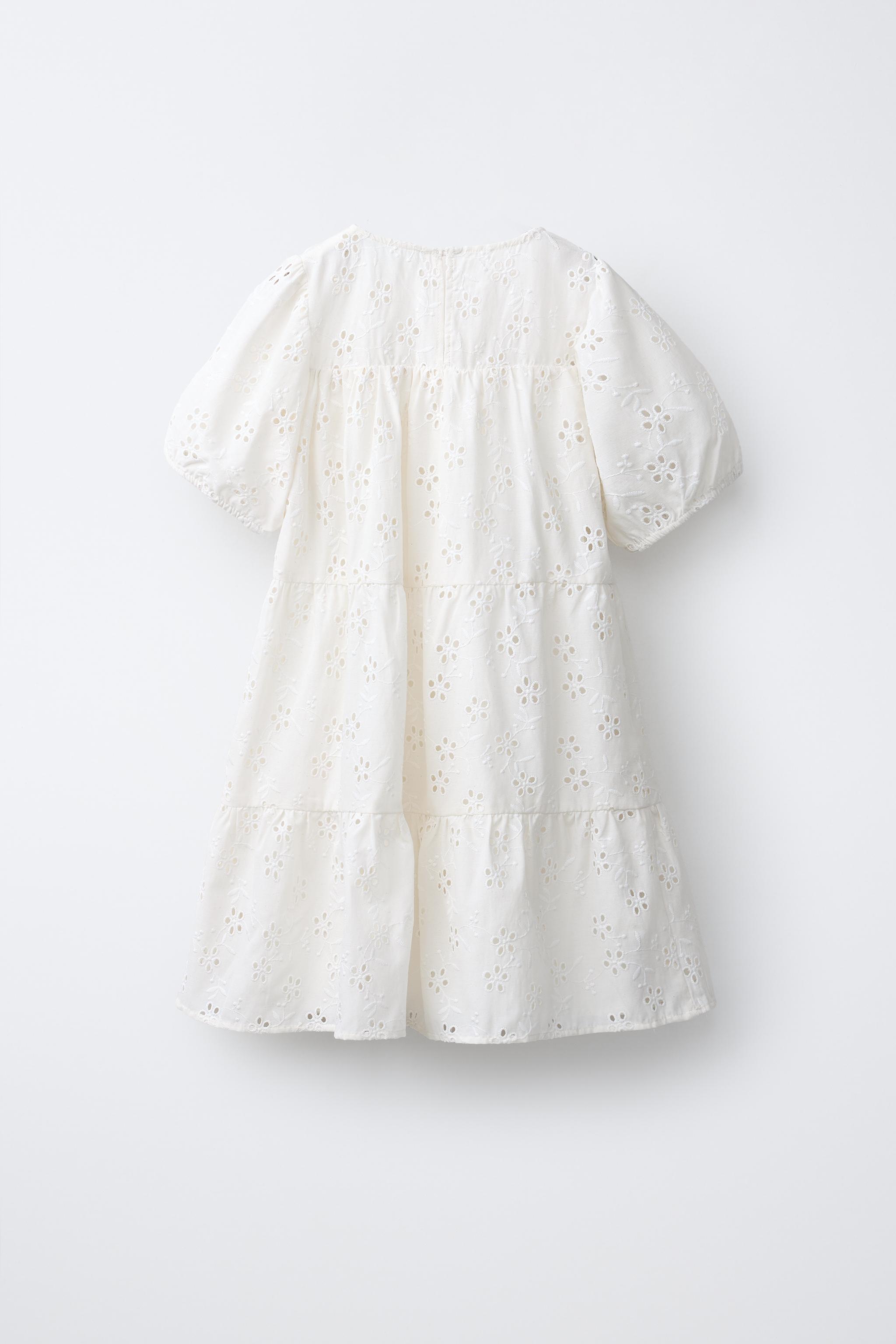 EMBROIDERED DRESS - Ecru | ZARA United States EMBROIDERED DRESS - Ecru | ZARA United States