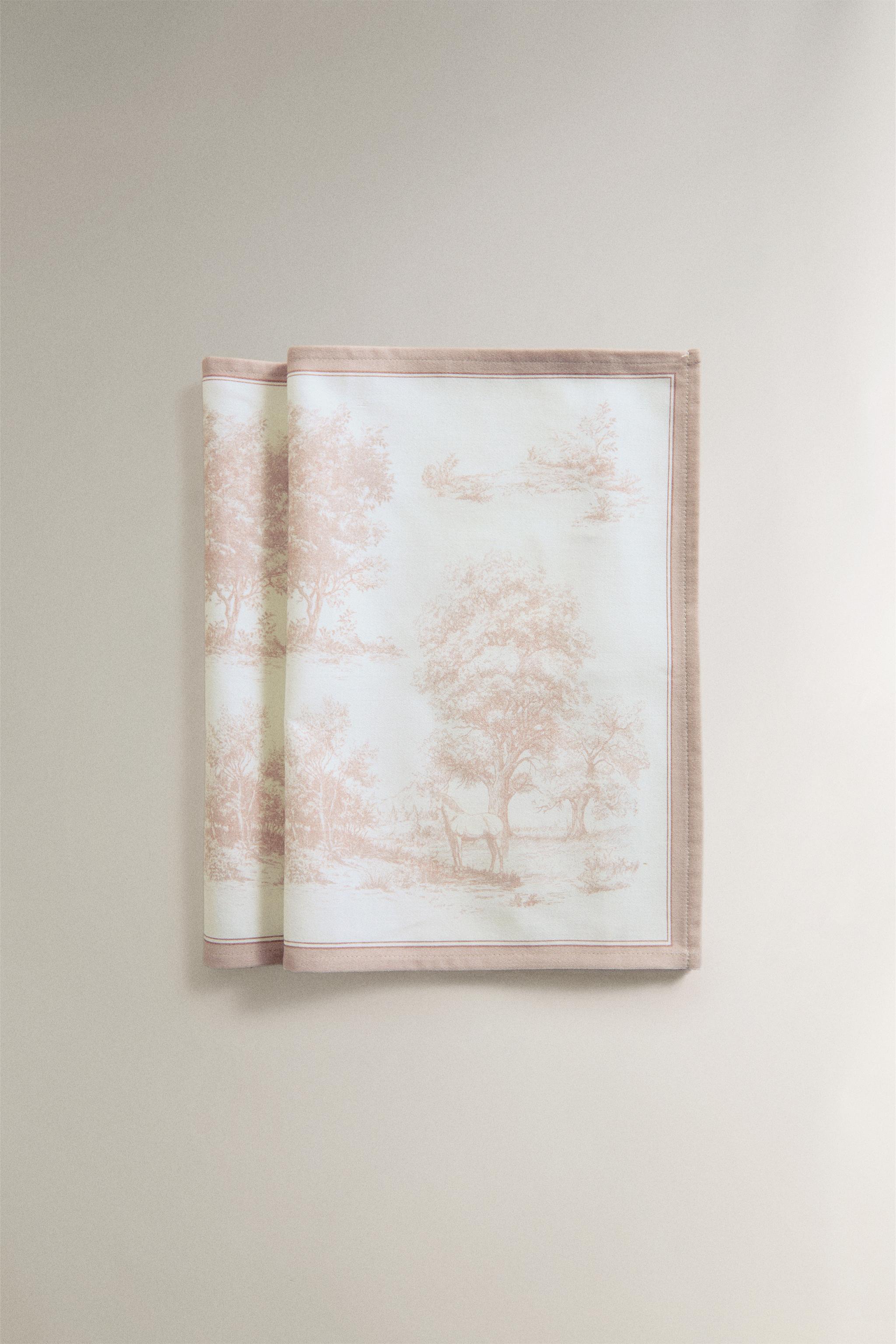 PACK OF TOILE DE JOUY NAPKINS (PACK OF 2) — Pink