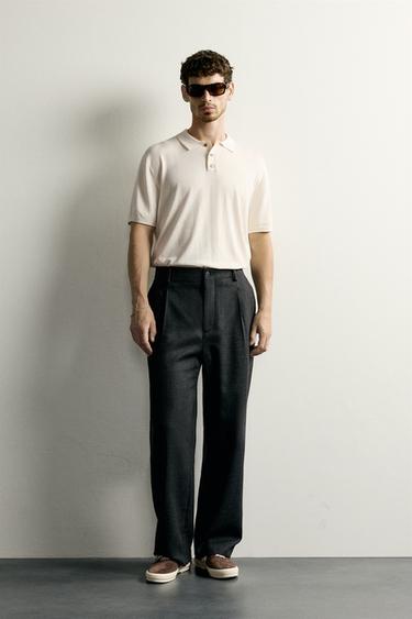 POLO PUNTO REGULAR FIT - Blanco roto de Zara