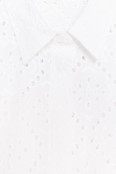 CHEMISE AVEC BRODERIES AJOURÉES COLLECTION ZW - Blanc de Zara - Image 5