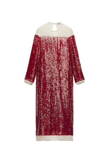 SEQUIN CHIFFON DRESS ZW COLLECTION
