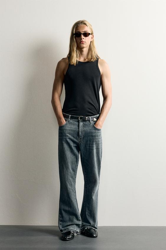 FLARE FIT JEANS - Blue / Green by Zara - Image 0