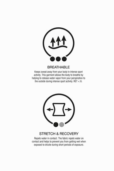 LEGGING CÔTELÉ AVEC INSCRIPTION EN RELIEF - Écru de Zara - Image 4