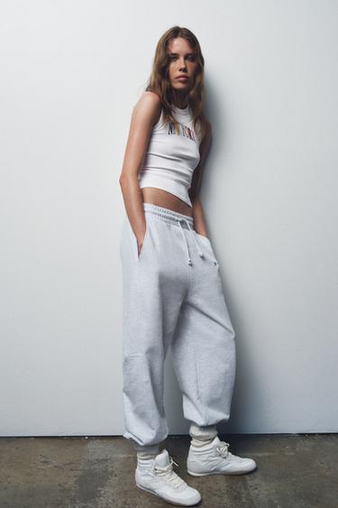 EMBROIDERED SLOGAN TOP - White by Zara