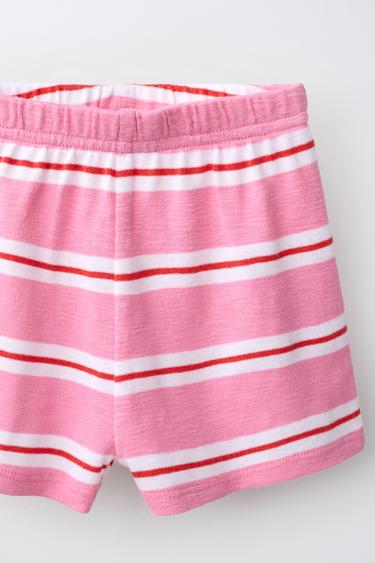 STRIPED T-SHIRT AND BERMUDA SHORTS SET - Pink / White by Zara - Image 4