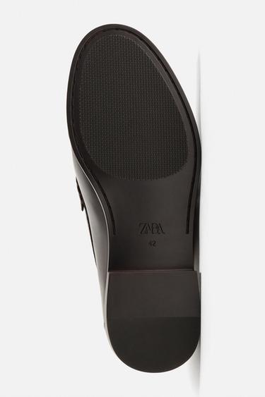 LEATHER PENNY LOAFERS - Multicoloured by Zara - Image 3
