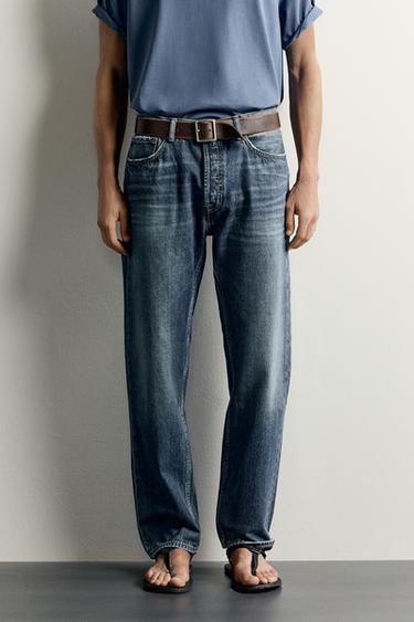 STRAIGHT-LEG JEANS - Blue by Zara