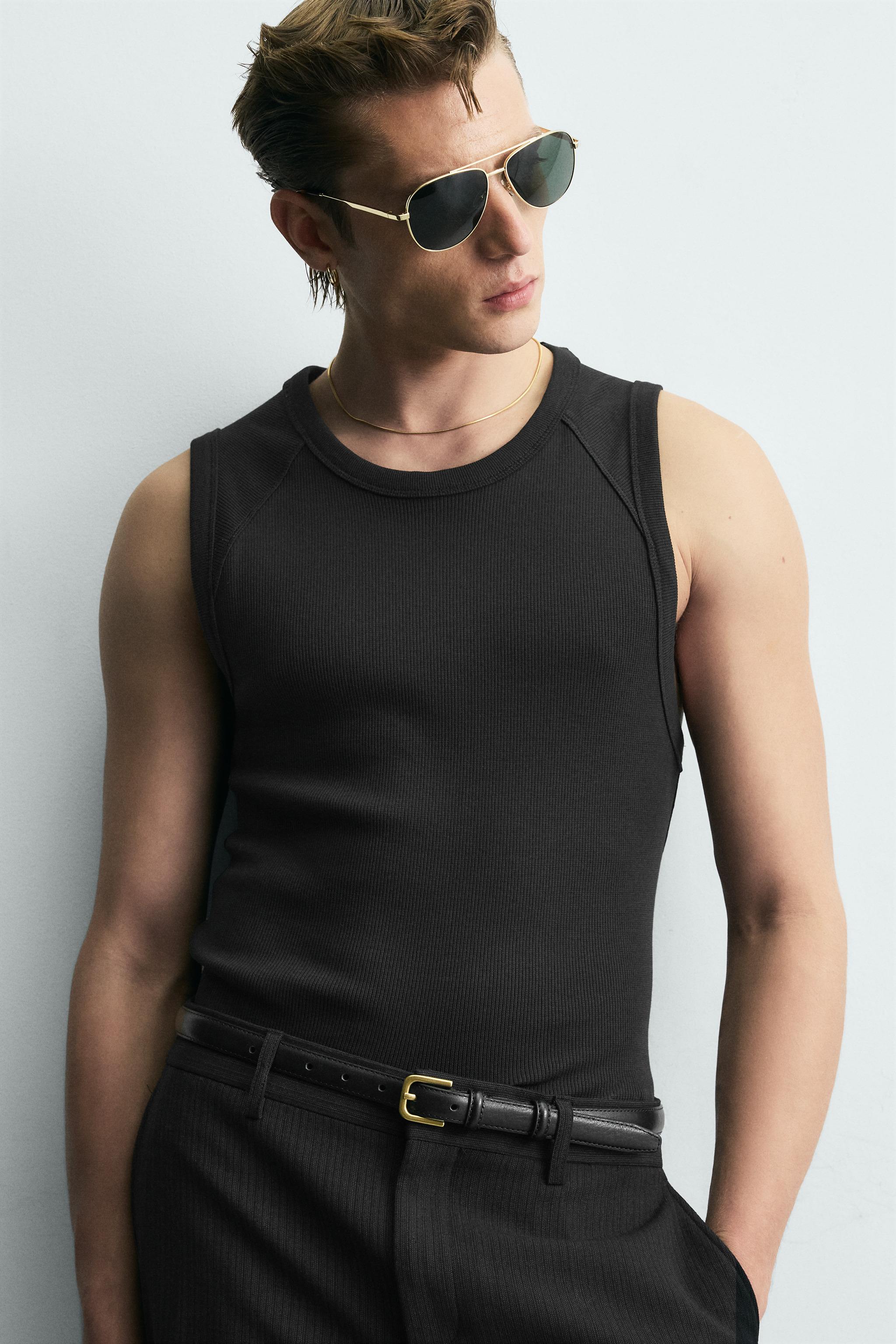 スリムフィットタンクトップ - ブラック | ZARA Japan / 日本