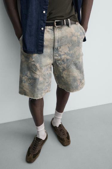FLORAL PRINT CARPENTER BERMUDA SHORTS - Printed by Zara - Image 5
