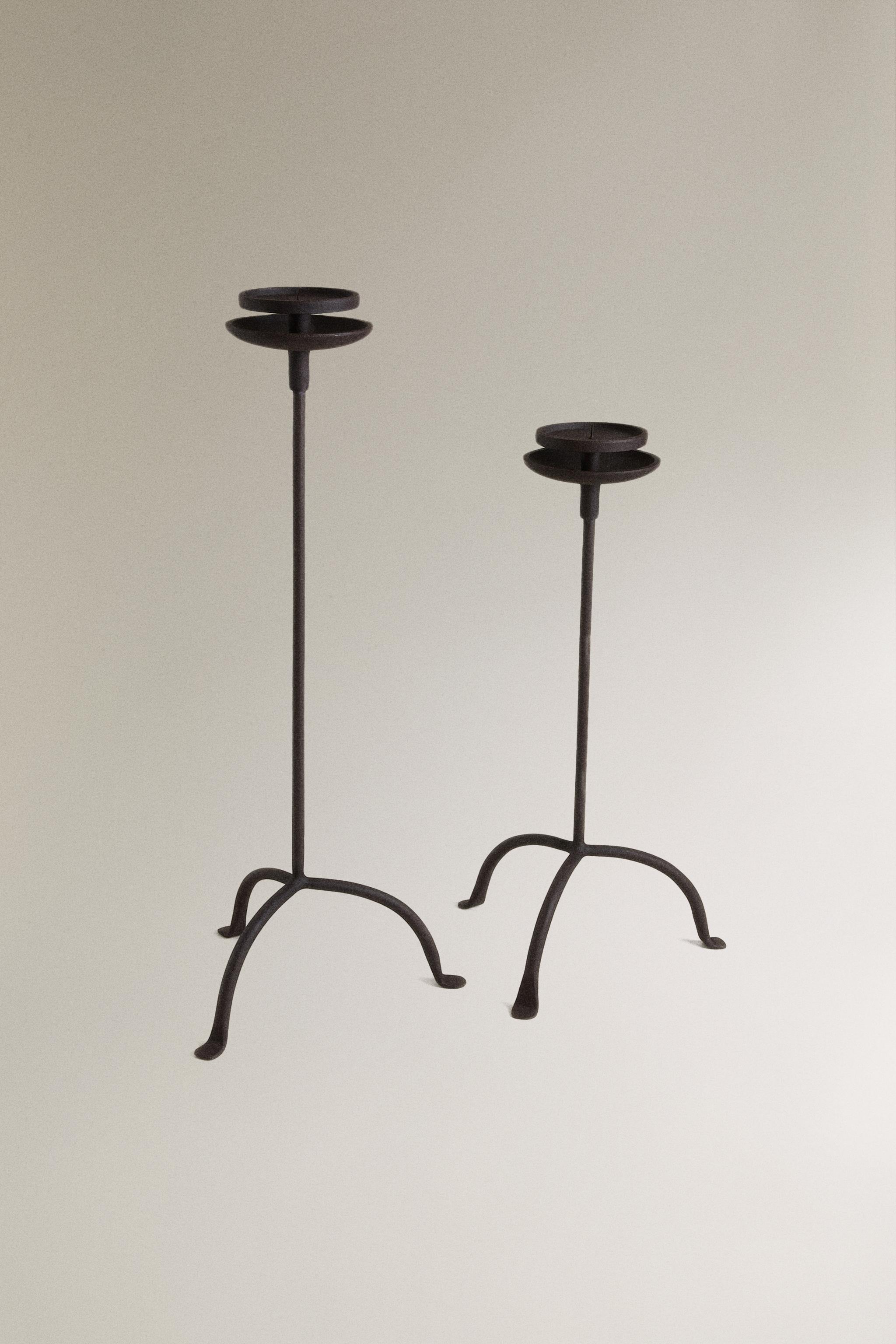TRIPOD CANDLESTICK — Black