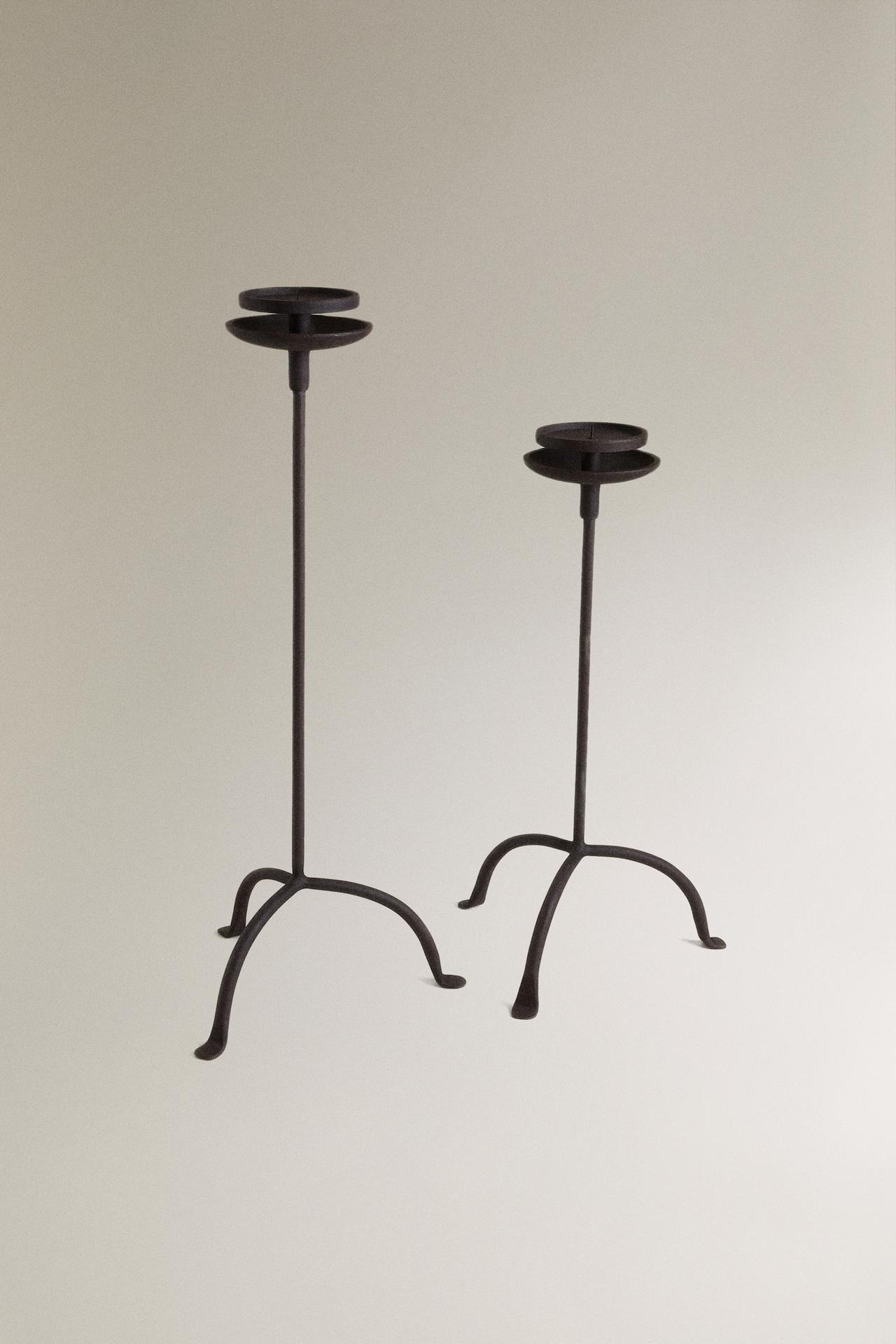 TRIPOD CANDLESTICK — Black