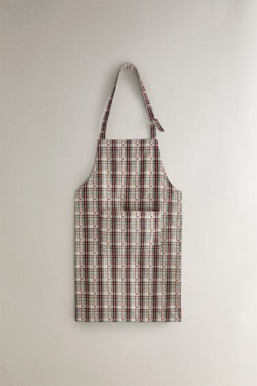 Zara CHRISTMAS APRON WITH HEARTS - 紅色