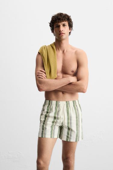 MAILLOT DE BAIN RAYURES MEDIUM - Écru de Zara - Image 1