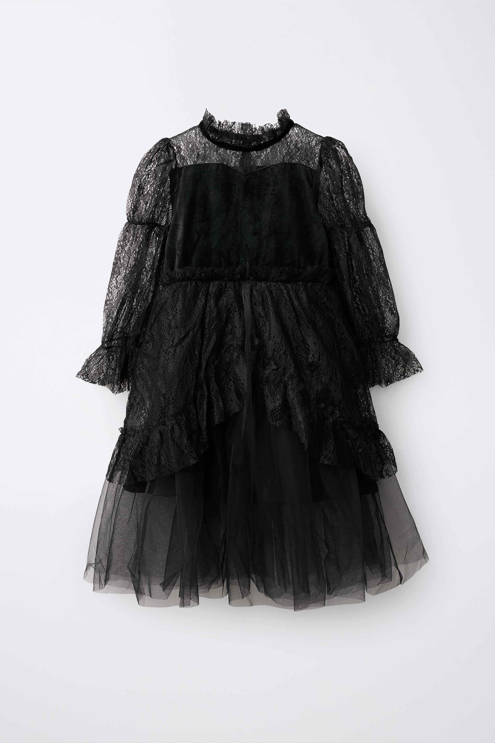 LACE TULLE WITCH COSTUME DRESS
