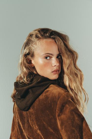 KNIT HOODIE - Brown by Zara - Image 3