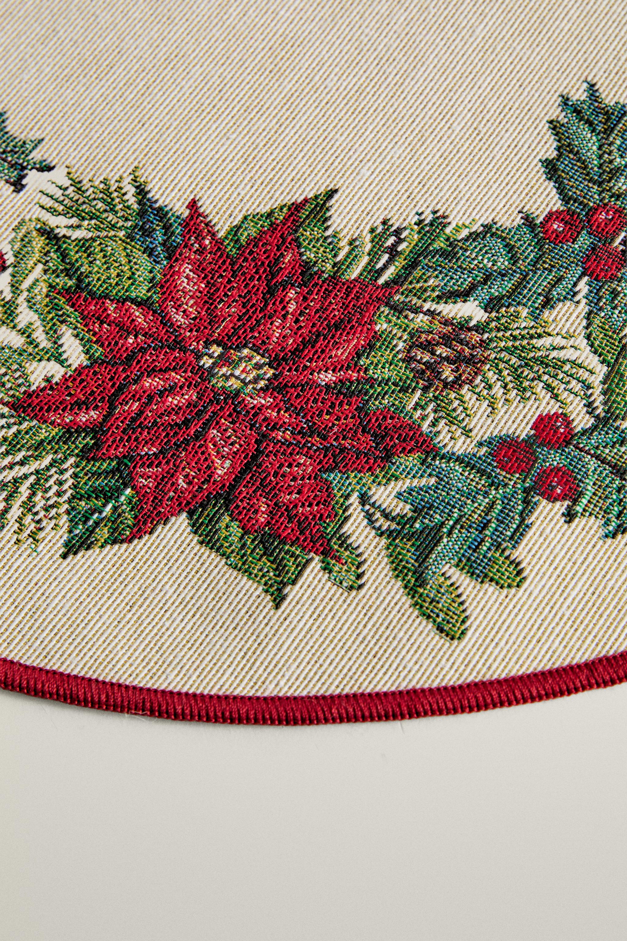 FLORAL CHRISTMAS JACQUARD PLACEMAT