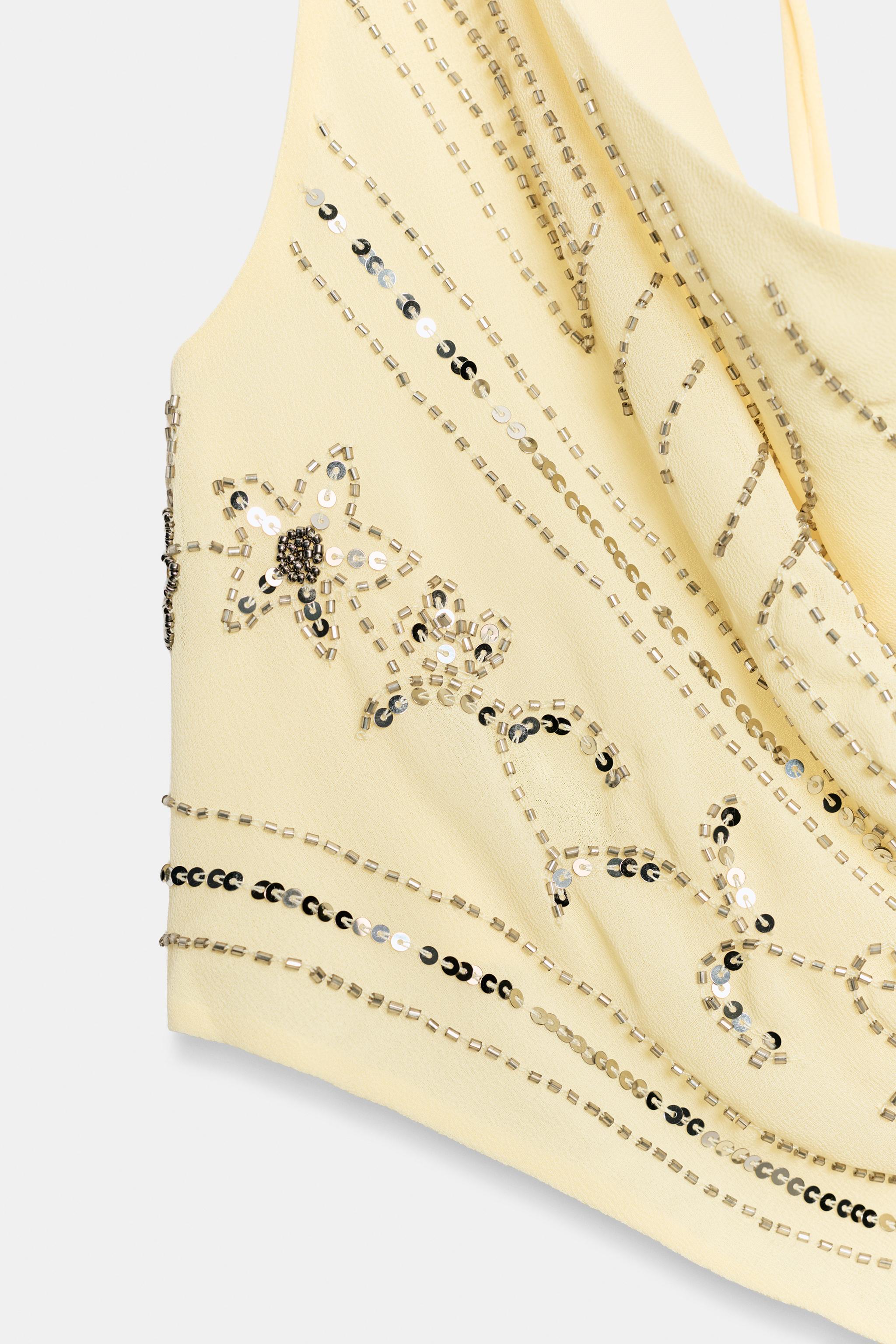 BEADED HALTER TOP