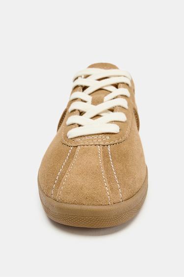 TENNIS EN CUIR - Marron de Zara - Image 2