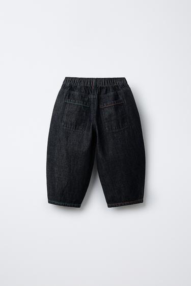 PANTALON DENIM BALLON - Bleu / Indigo de Zara - Image 1