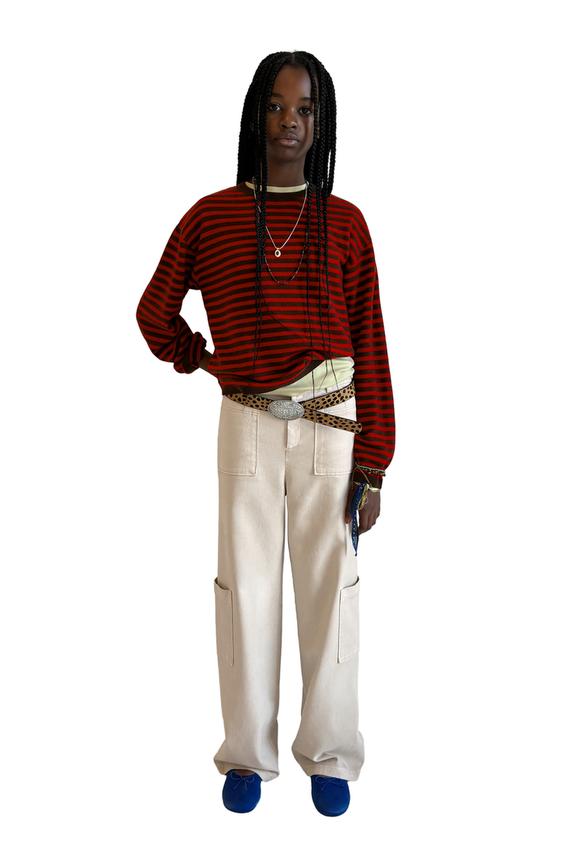 FLARED CARGO TROUSERS - Ecru by Zara - Image 0