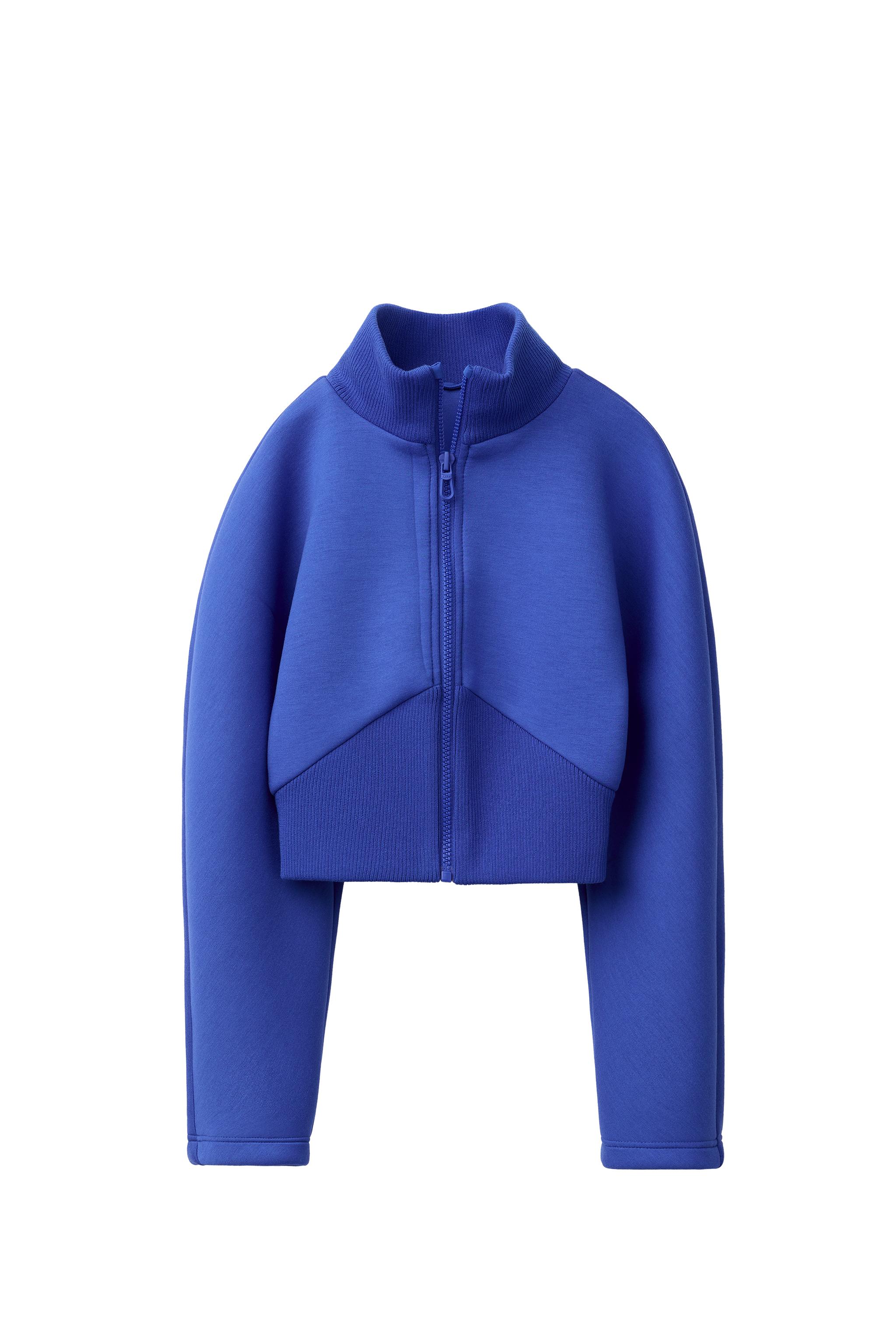 リブネオプレンジャケット - コーンフラワーブルー | ZARA Japan / 日本