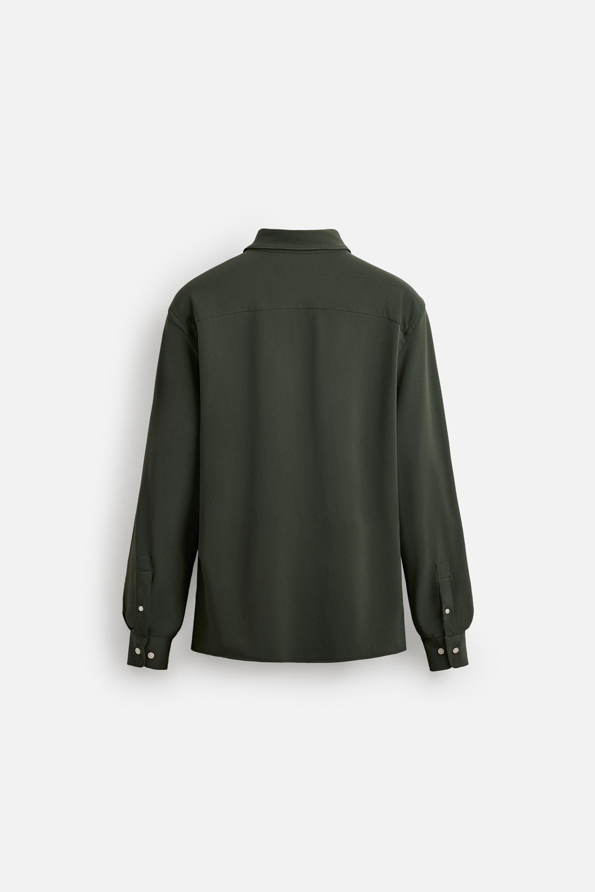 テクスチャー ストレッチ シャツ - ブラック | ZARA Japan / 日本