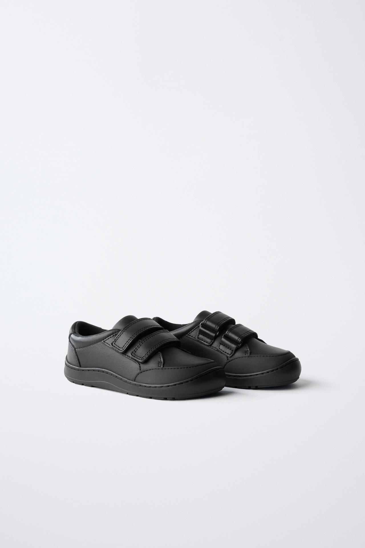 LEATHER BAREFOOT SNEAKERS — Black