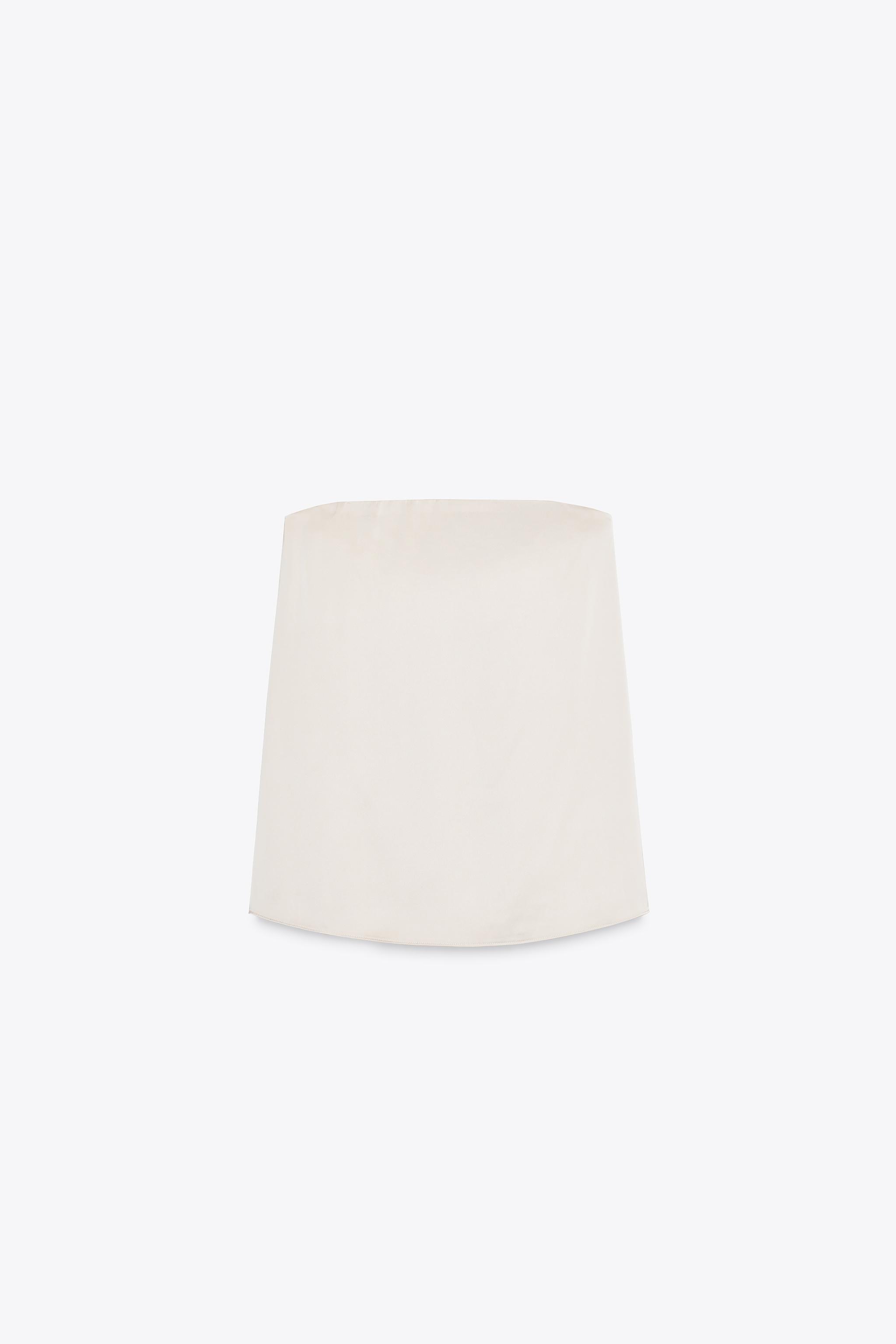 サテン ストラップレストップ - グレー/ベージュ | ZARA Japan