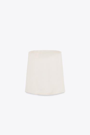 TOP SATINÉ BUSTIER - Gris / Beige de Zara - Image 4
