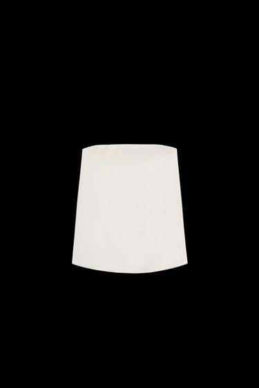 Zara SATIN EFFECT TUBE TOP - Gray / Beige - Image 0