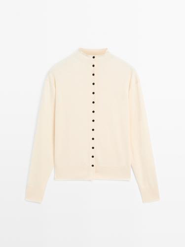 Cardigan à col montant - Gaufrette de Zara