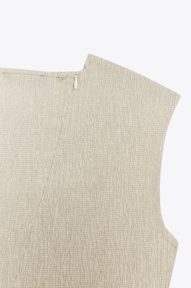 TOP ASYMÉTRIQUE TEXTURÉ - Vert d'eau de Zara - Image 8
