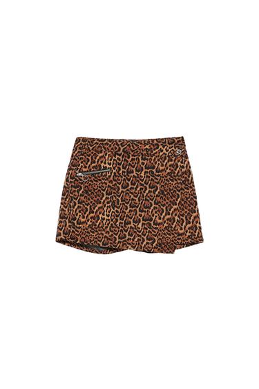 ANIMAL PRINT BERMUDA SHORTS